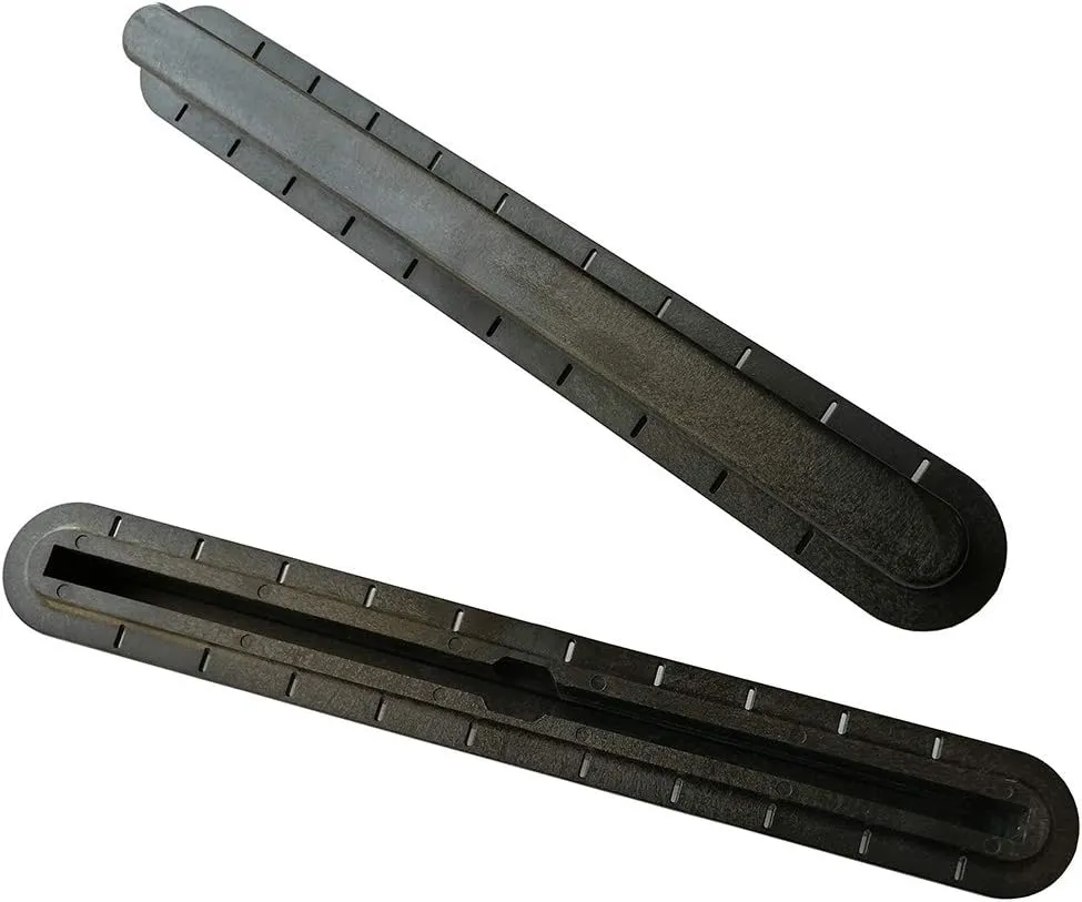 2 Pieces 10.75 Inch ABS and Fiber Glass Surfing Longboard Surfboard SUP Future Center Fin Box (Black)
