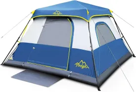 3/4 Person/6 Person Camping Tent Fast Cabin Tent with Instant Setup Tent, Weatherproof Tent Easy Quick Set Up & Pop Up in 60 Seconds with Rainfly Backpack for Family Camping,Upgraded Ventilation