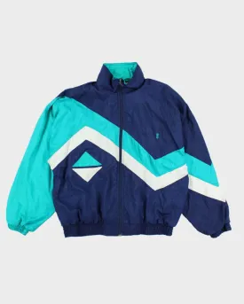 90s Vintage Bill Bass Blue Windbreaker Jacket - L