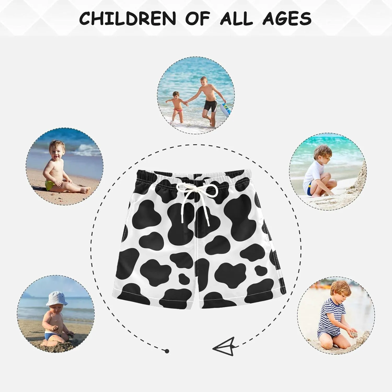 Aflyko Boys' Board Shorts Toddler Teens Swim Trunk Girls Beach Swimwear Bathing Suit
