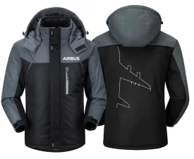 Airbus A380 Jacket - Water-Resistant Winter Windbreaker with Unique Design and Utility Pockets