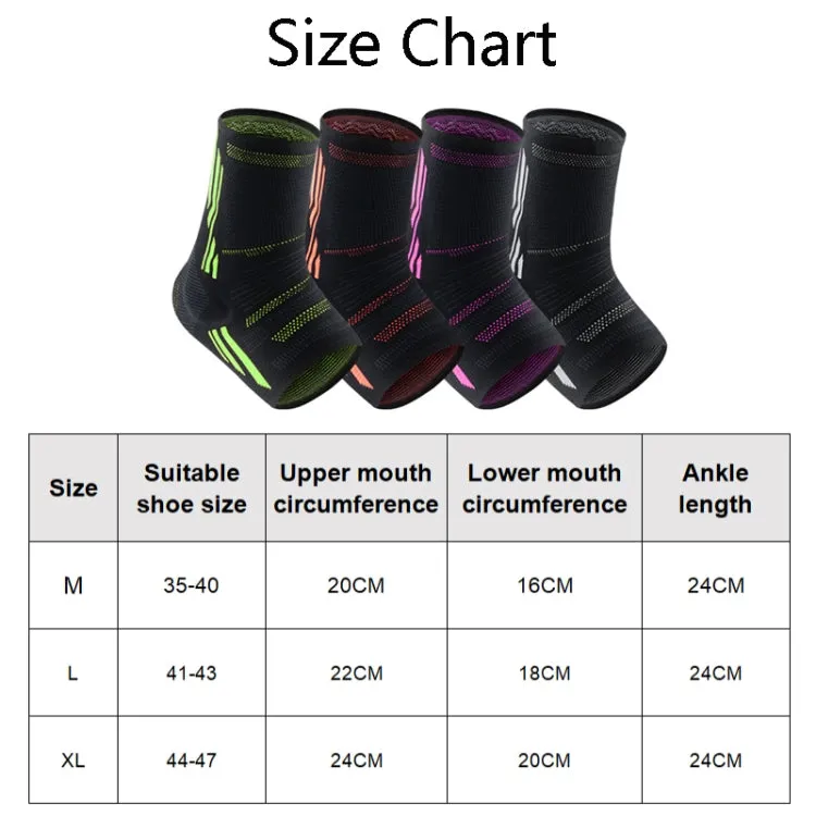 Anti-Sprain Silicone Ankle Support Basketball Football Hiking Fitness Sports Protective Gear, Size: L (Black Gray)