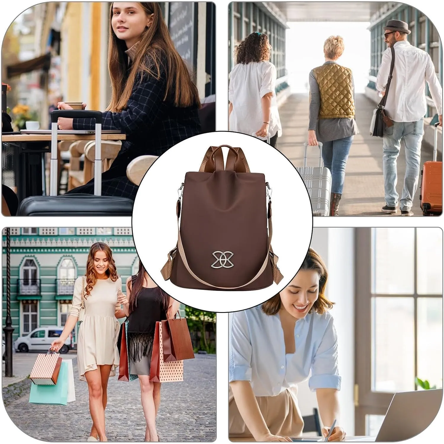 Anti-Theft Large Capacity Backpack, Leisure Shoulder Bag, C-rossbody Lightweight Backpack Bishe Bag for Women