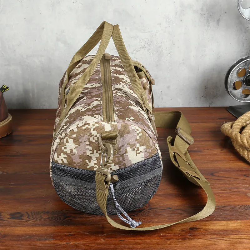 Backpack Cylinder Taekwondo  Camouflage Gymnastic Valise Multifunctional Portable Fitness Bag