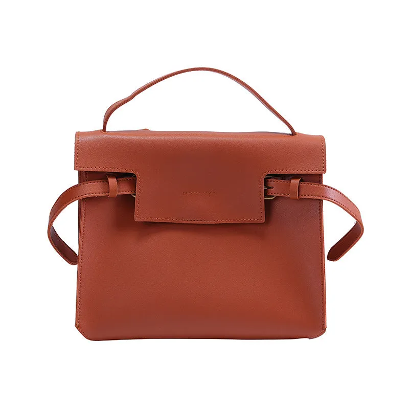 Backpack Retro PU Leather Backpack Solid Color Youth Men and Women Casual Shoulder Bag