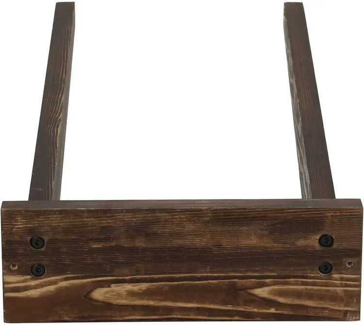 Dark Brown Burnt Wood Wall Mounted Yoga, Medicine, Stability, Exercise Ball Storage Rack