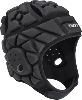 DGXINJUN Soft Shell Flag Football Helmet 7v7 Rugby Helmet Headguard Adjustable Padded Headgear for Youth Kids Adults
