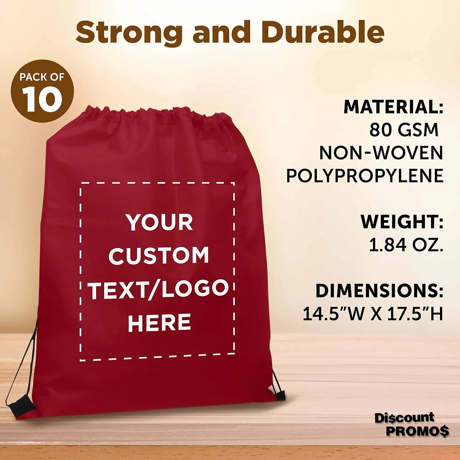 DISCOUNT PROMOS Drawstring Backpacks