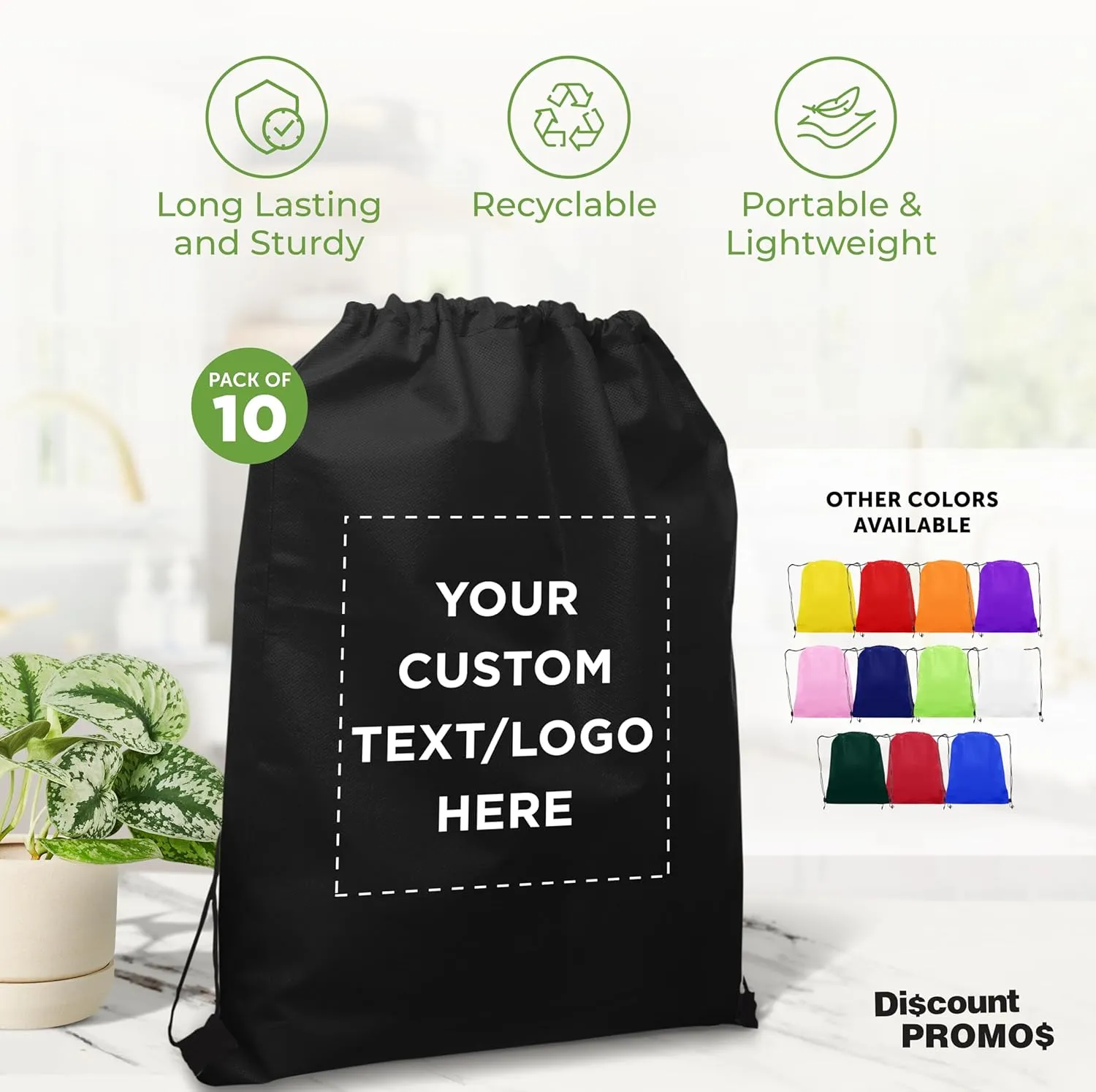 DISCOUNT PROMOS Drawstring Backpacks