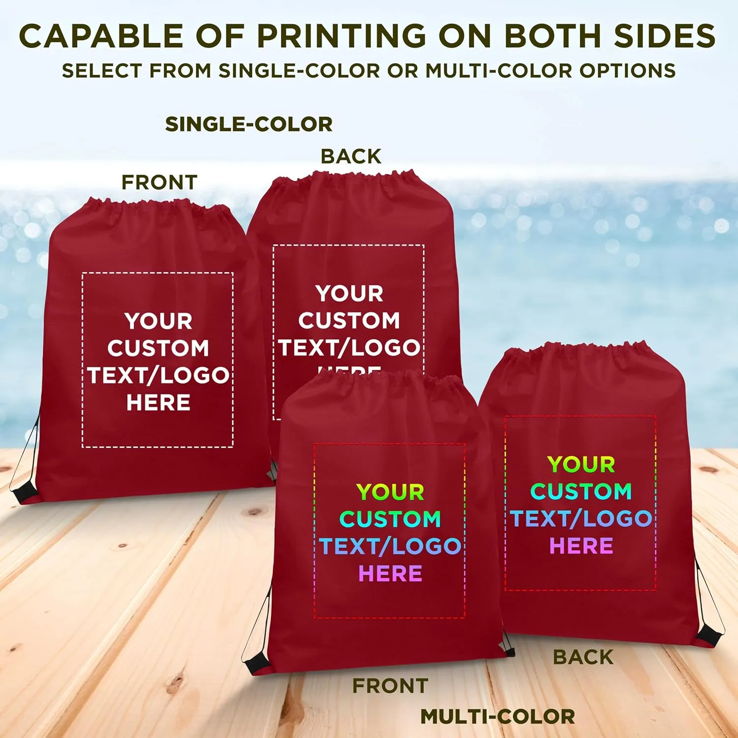 DISCOUNT PROMOS Drawstring Backpacks