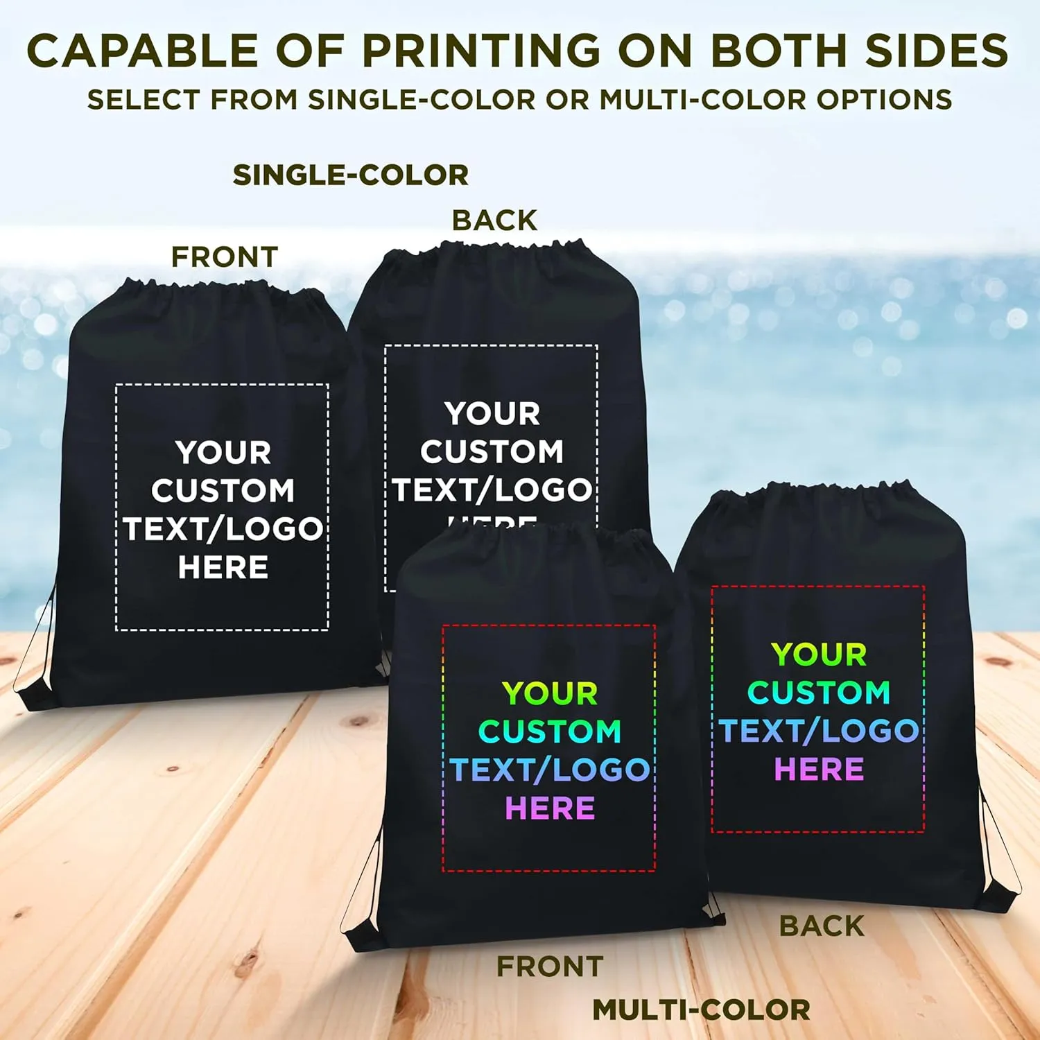 DISCOUNT PROMOS Drawstring Backpacks