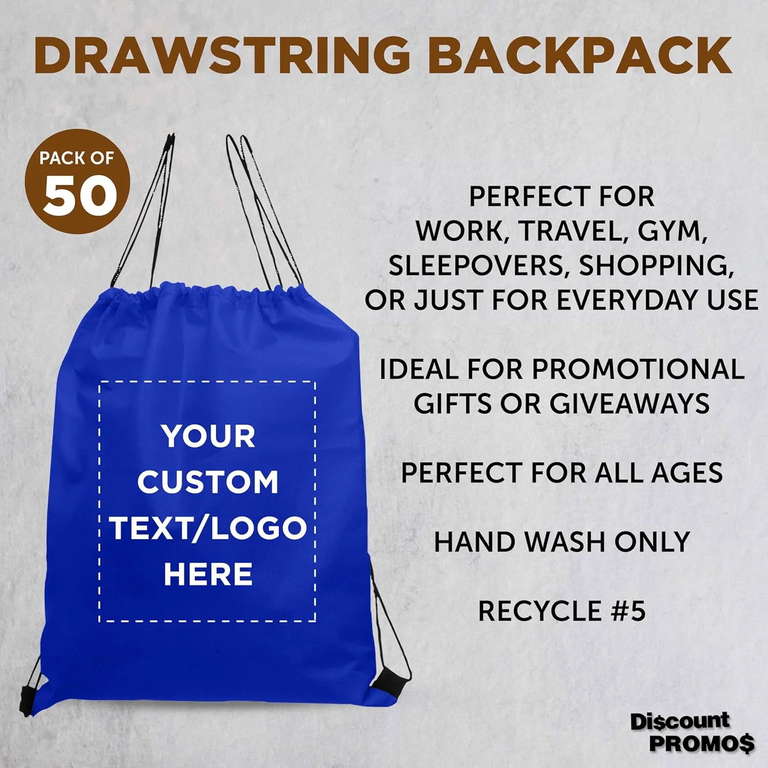 DISCOUNT PROMOS Drawstring Backpacks