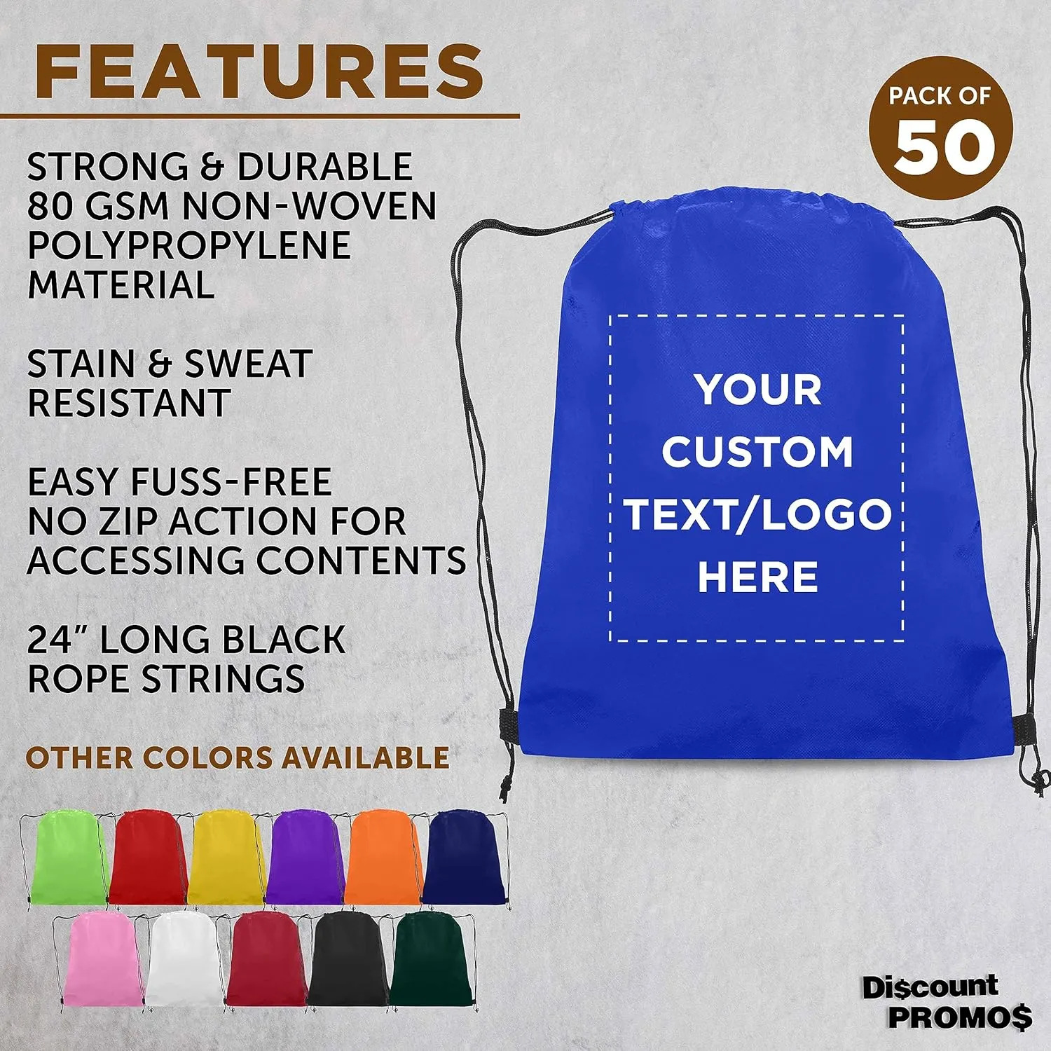 DISCOUNT PROMOS Drawstring Backpacks