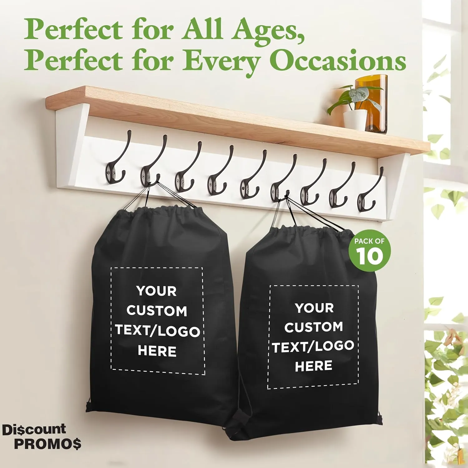 DISCOUNT PROMOS Drawstring Backpacks
