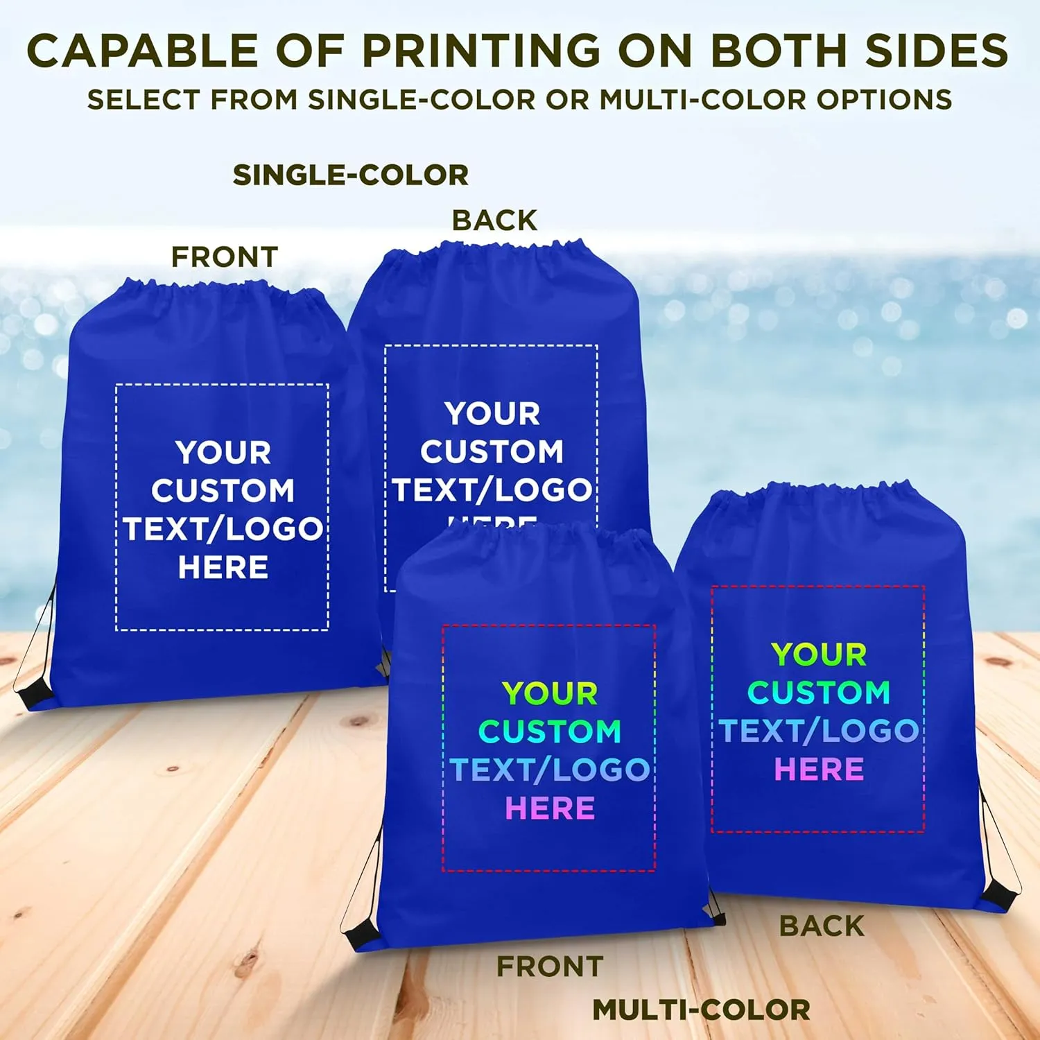 DISCOUNT PROMOS Drawstring Backpacks