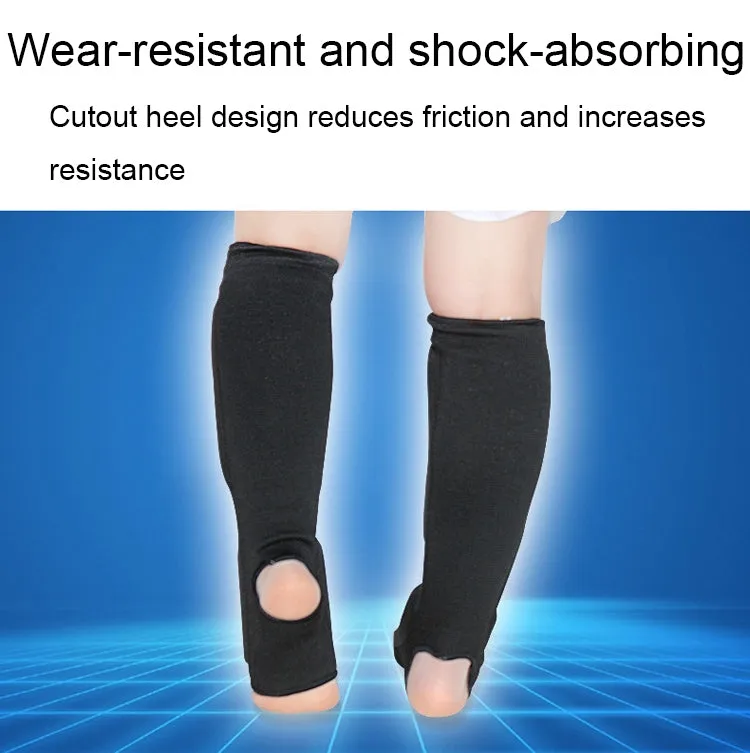 Elastic Breathable Karate Leg Guards Taekwondo EVA Board Protective Gear, Specification: S (Black)