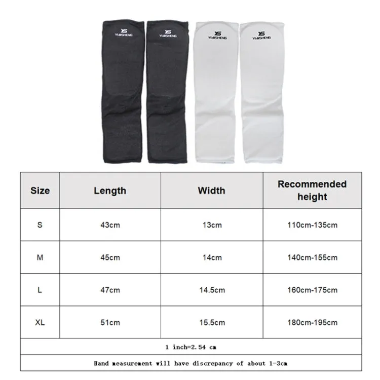 Elastic Breathable Karate Leg Guards Taekwondo EVA Board Protective Gear, Specification: S (Black)