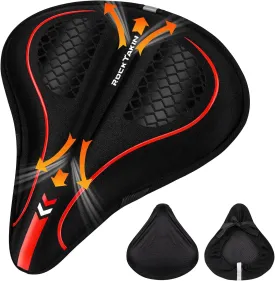 Gel Bike Seat Cover, Cushioned Bicycle Saddle Pad for Road, Mountain, Exercise Bikes