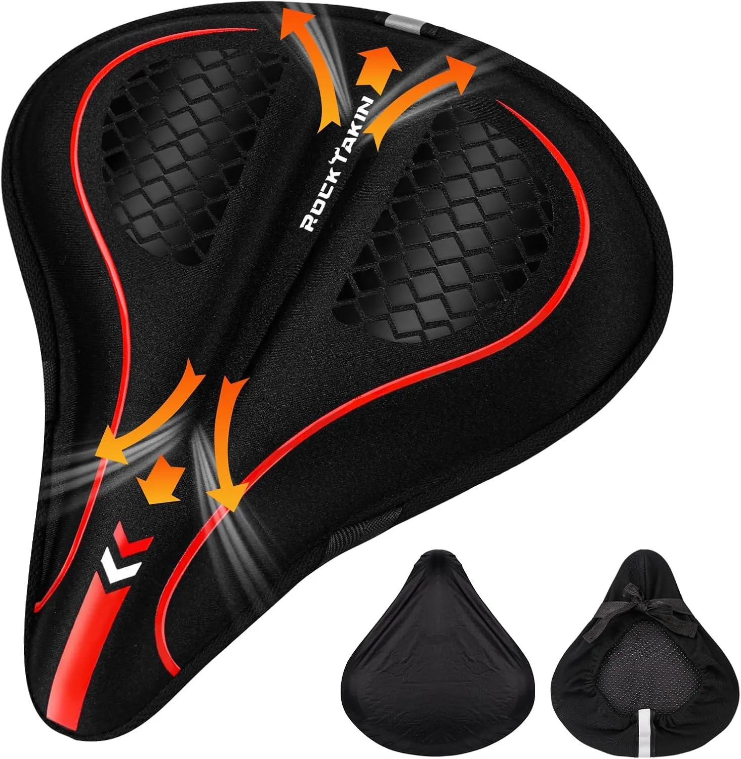 Gel Bike Seat Cover, Cushioned Bicycle Saddle Pad for Road, Mountain, Exercise Bikes
