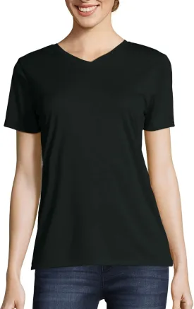 Hanes Women's Cool Dri Performance V-Neck T-Shirt, Moisture-Wicking Short Sleeve Tee, 40  UPF Protection, 1 Or 5 Pack