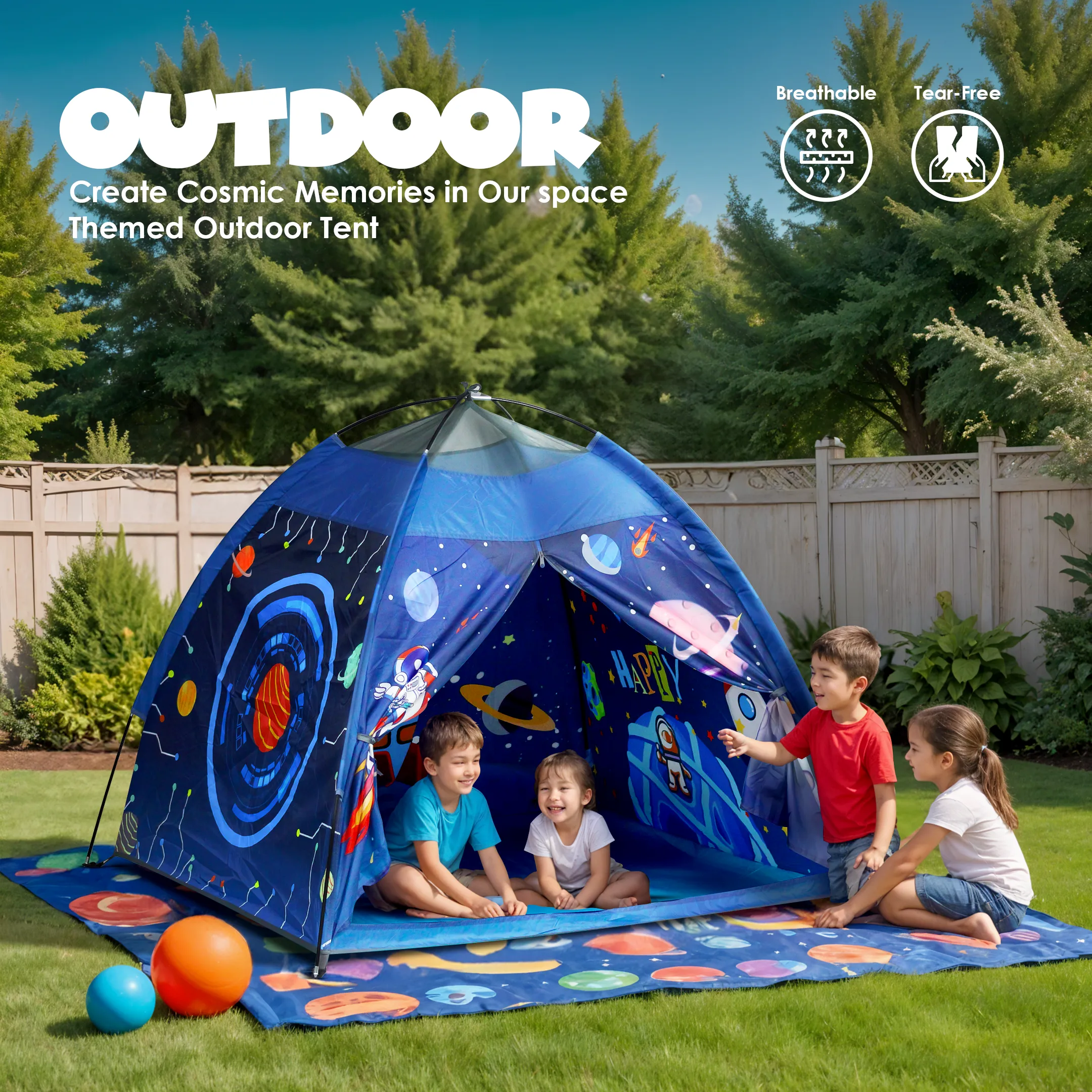Happy Bear Tent House for Kids- Space
