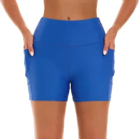 HODOSPORTS Women's 3''/5''/7''/9'' Swim Shorts UPF 50  High Waisted Board Shorts with Pockets Liner Quick Dry Swimsuit Bottom