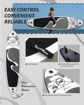 Inflatable Stand Up Paddle Board 11'x34 x6-Premium SUP Board with Paddle, Pump, Leash & Backpack - Lightweight&Stable Paddleboard for Adults&Kids - All-Accessories Included