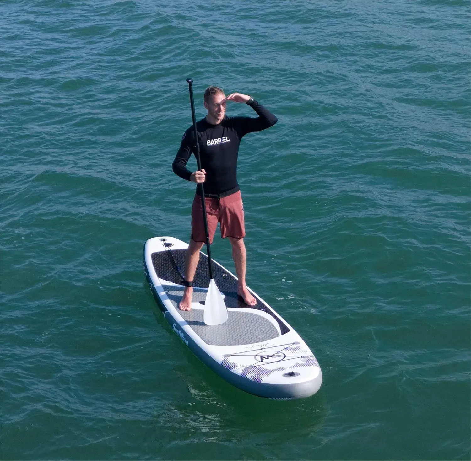 Inflatable Stand Up Paddle Board 11'x34 x6-Premium SUP Board with Paddle, Pump, Leash & Backpack - Lightweight&Stable Paddleboard for Adults&Kids - All-Accessories Included