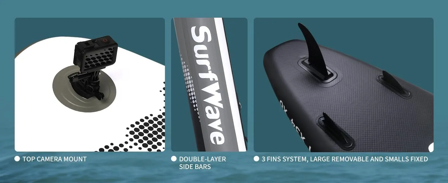 Inflatable Stand Up Paddle Board 11'x34 x6-Premium SUP Board with Paddle, Pump, Leash & Backpack - Lightweight&Stable Paddleboard for Adults&Kids - All-Accessories Included