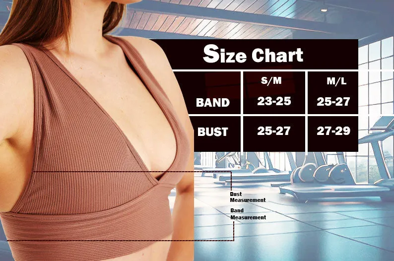 Juniors' and Women's Ultra Comfortable Soft Plunge Neck Top, Padded Workout Wear - Lightweight & Breathable Activewear