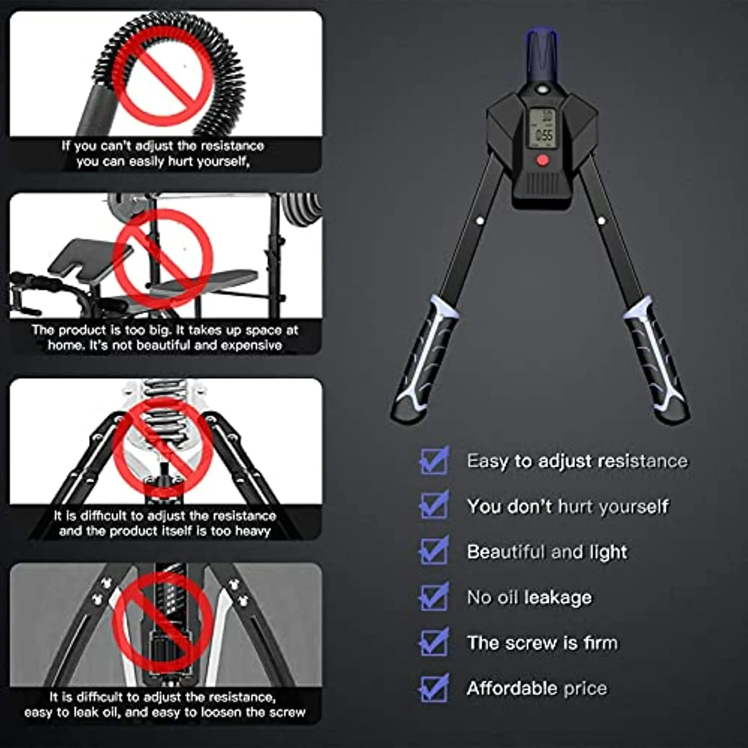 KALAWW Workout Equipment Twister Arm Exerciser Adjustable Hydraulic 22-440lbs Power,Exercise Equipment Home Gym Fitness Equipment,Arm Exercise Equipment,Chest Exercise Equipment