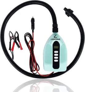 LEDONNE SUP Electric Air Pump Portable Electric Pump for SUP with Digital LCD and Power Switch Button Max Pressure17.4 PSI 12V DC Comes with Car Plug and Battery Clamps, Price-Off Promotions