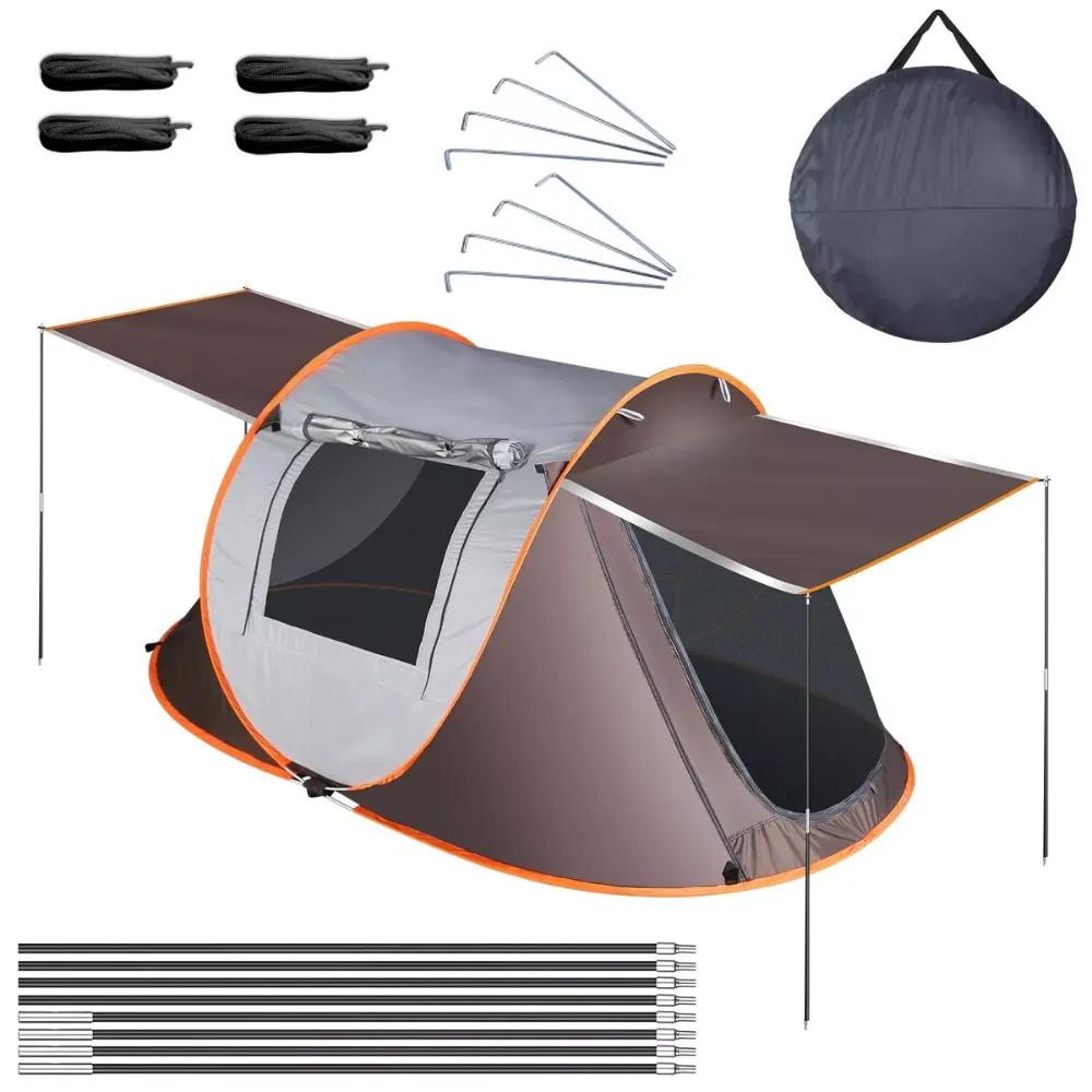 Medium Capacity 3 to 4 Persons Automatic Pop Up Camping Tent