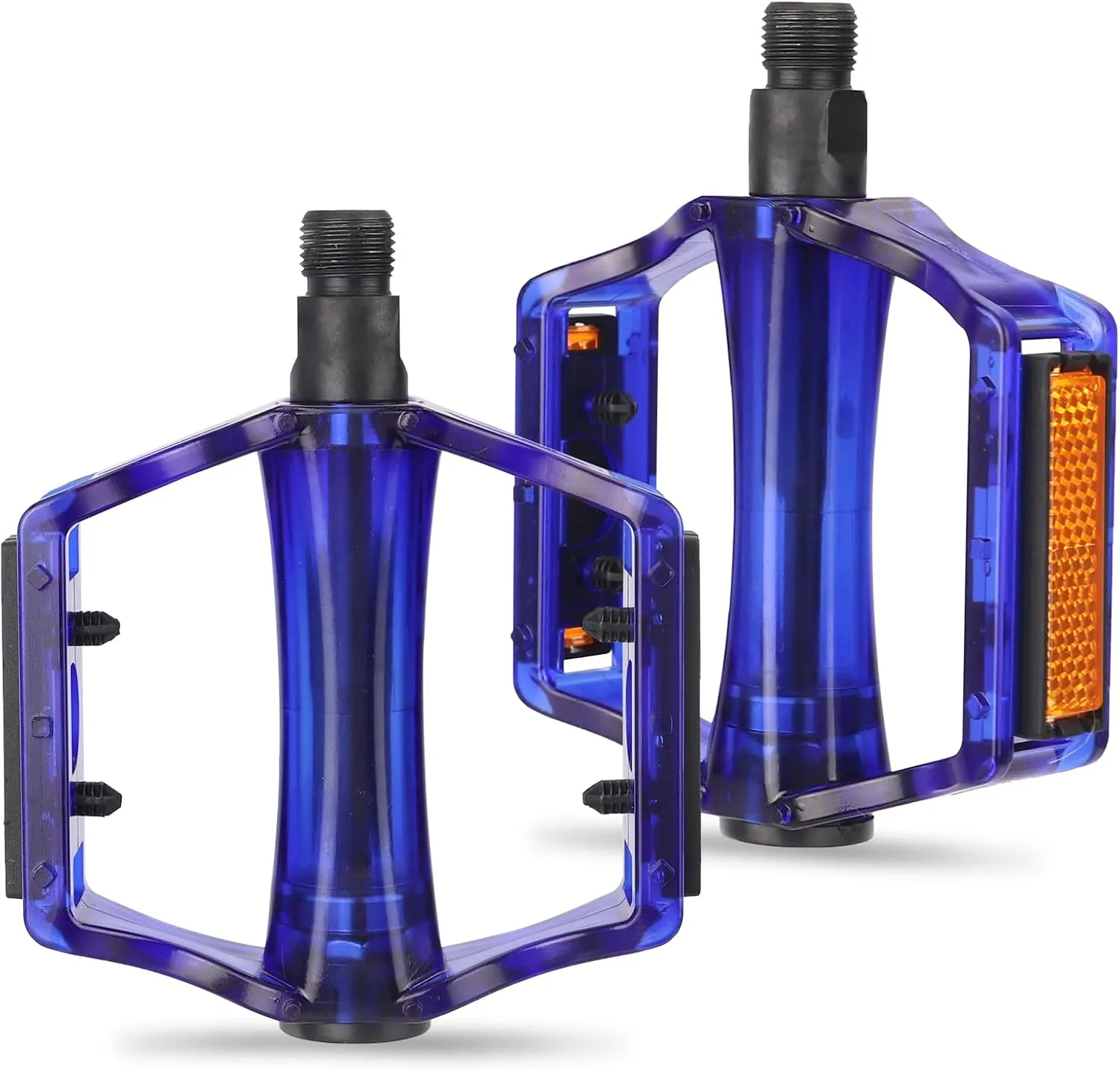 MEGHNA Bike Pedal 9/16 inch Non - Slip Pedal Wear - Resisting with Reflective Stripe Pedals for Mountain Bike Kids Bike Beach Cruiser Bike Folding Bike
