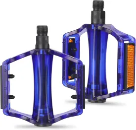 MEGHNA Bike Pedal 9/16 inch Non - Slip Pedal Wear - Resisting with Reflective Stripe Pedals for Mountain Bike Kids Bike Beach Cruiser Bike Folding Bike
