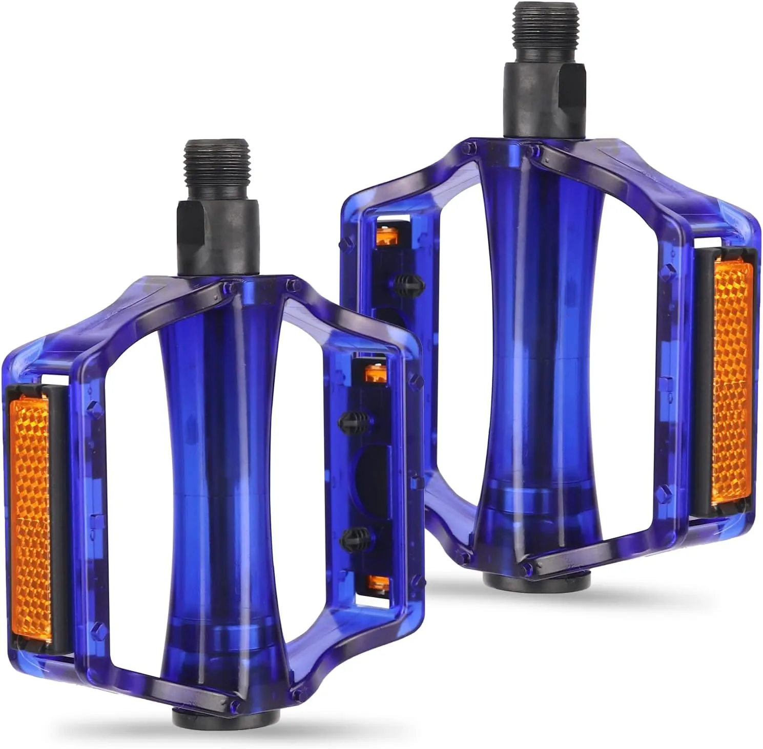 MEGHNA Bike Pedal 9/16 inch Non - Slip Pedal Wear - Resisting with Reflective Stripe Pedals for Mountain Bike Kids Bike Beach Cruiser Bike Folding Bike