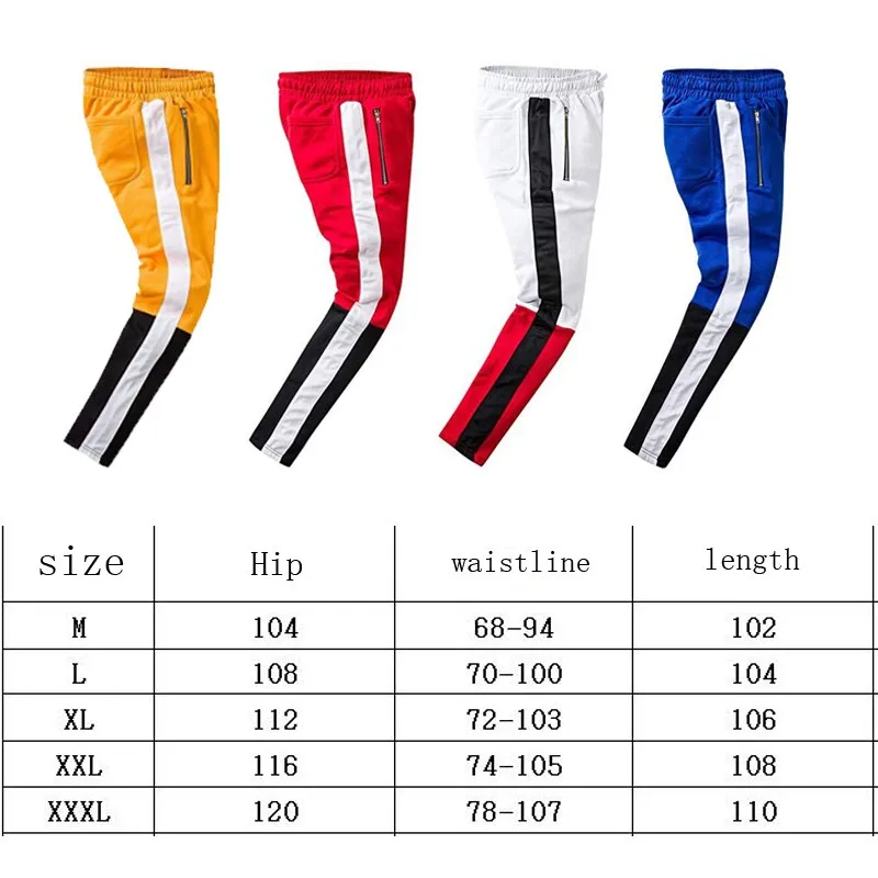 Men's Fashion Red & Black Casual Running Jogger Pants