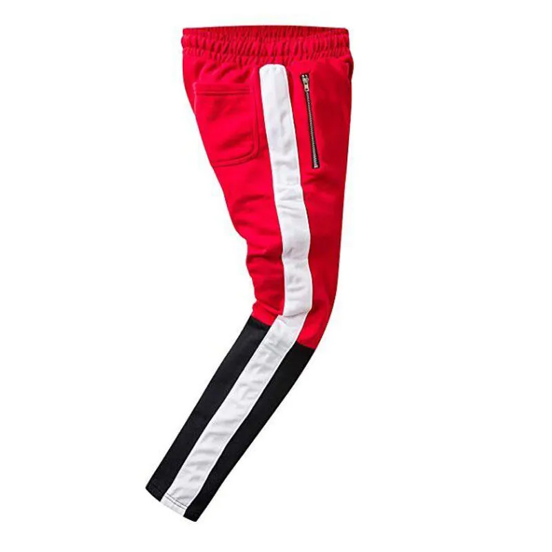 Men's Fashion Red & Black Casual Running Jogger Pants