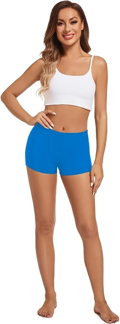 Micosuza Womens Swim Boyshorts Bikini Bottom Boardshorts Mini Short Beachwear