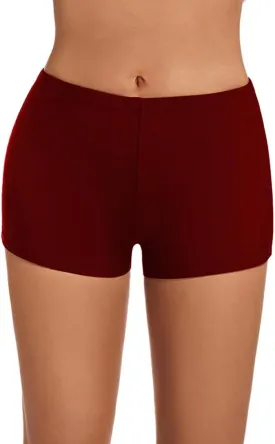 Micosuza Womens Swim Boyshorts Bikini Bottom Boardshorts Mini Short Beachwear
