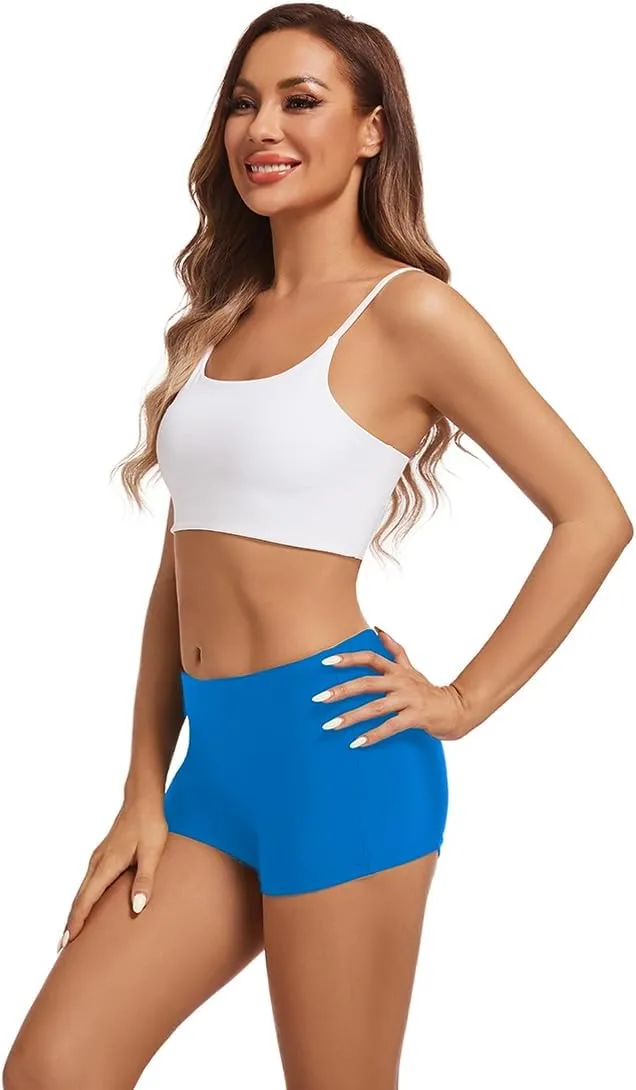 Micosuza Womens Swim Boyshorts Bikini Bottom Boardshorts Mini Short Beachwear