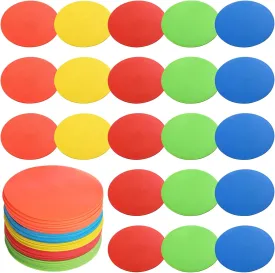 OMISTAR 60 PCS Floor Poly Spot for Gym Floor Classroom, 9-Inch Soccer Practice Round Markers for Gym Floor, Spot Markers Vinyl Dots for Classroom Floor, Ideal for Agility Training and Gym Workouts