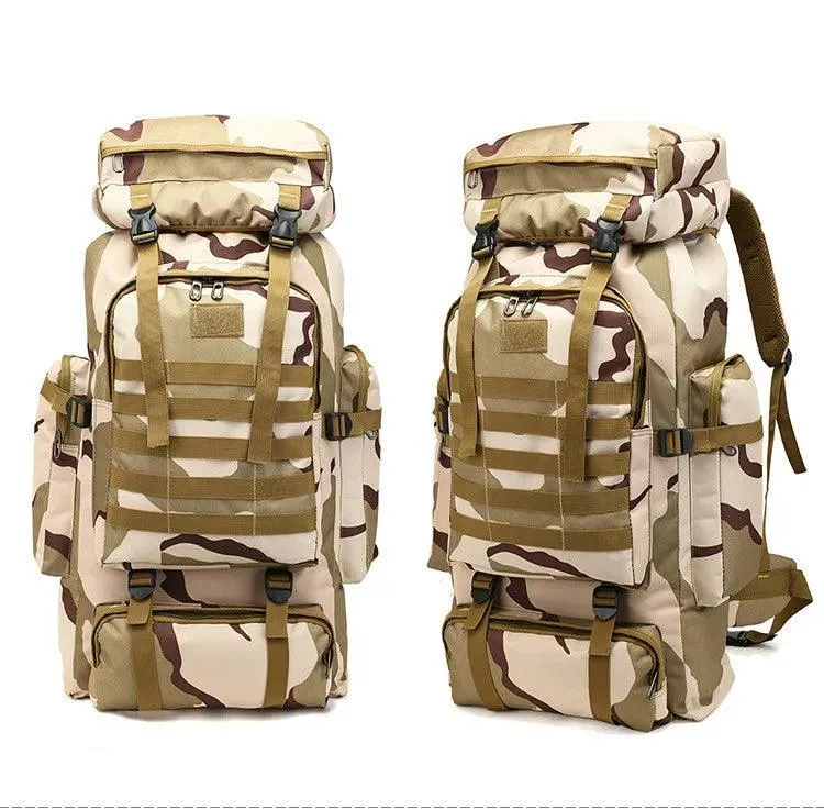 Outdoor 80L Camouflage Backpack – Heavy-Duty Mountaineering & Hiking Rucksack