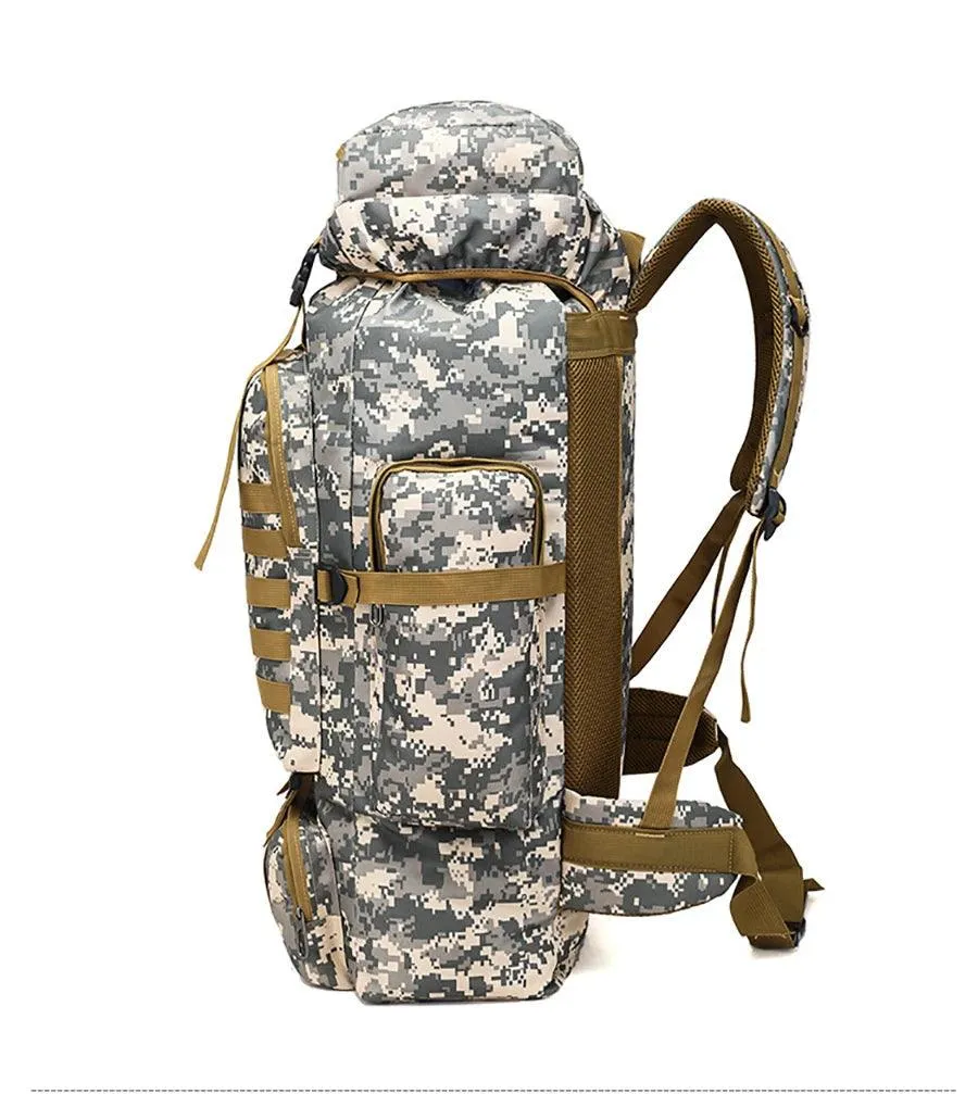 Outdoor 80L Camouflage Backpack – Heavy-Duty Mountaineering & Hiking Rucksack