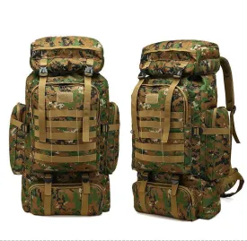 Outdoor 80L Camouflage Backpack – Heavy-Duty Mountaineering & Hiking Rucksack