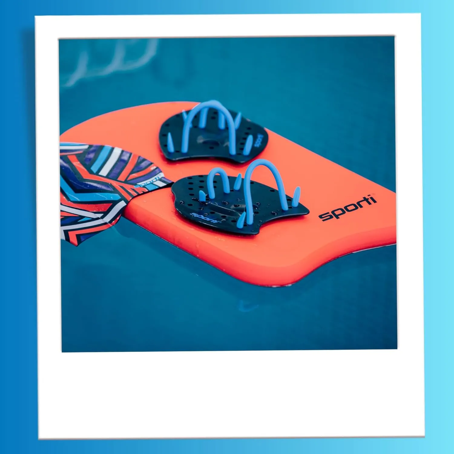  Power Swim Paddles for Lap Swimming - Adjustable Straps - Lap Swimming Gears - Hand Paddles for Adults & Kids