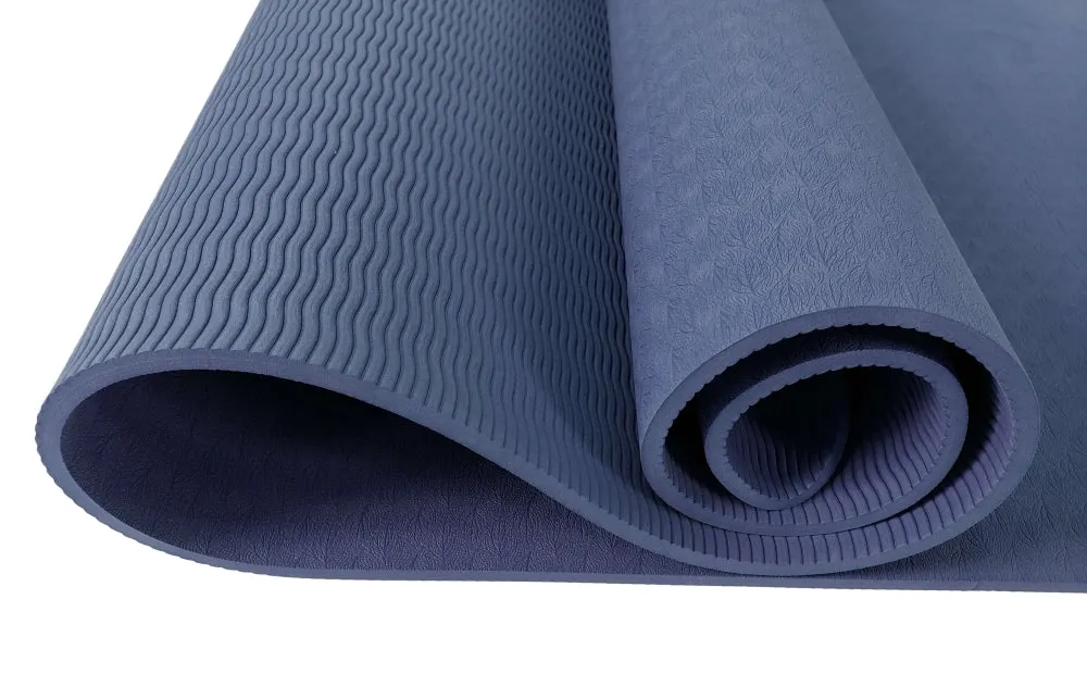 Premium TPE Yoga Mat - For Yoga Studio and Home Gym | Blue