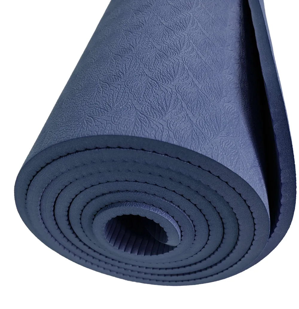 Premium TPE Yoga Mat - For Yoga Studio and Home Gym | Blue