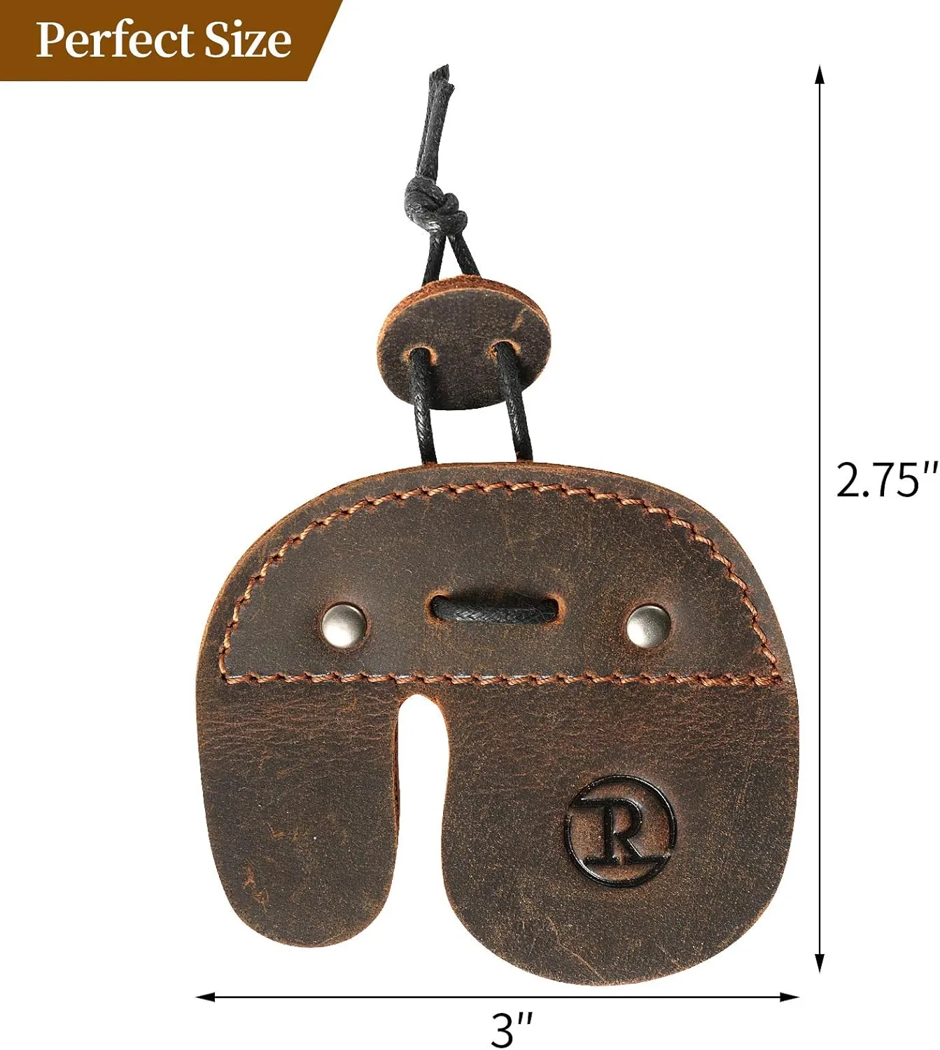Ringsun Leather Archery Finger Tabs,Handmade Archery Finger Guard for Shooting Practice Gear, Recurve Bow Fingers Tab