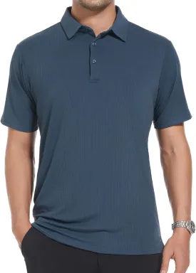 SAMERM Golf Shirts for Men Dry Fit Short Sleeve Moisture Wicking Casual Solid Stylish Mens Polo Shirts